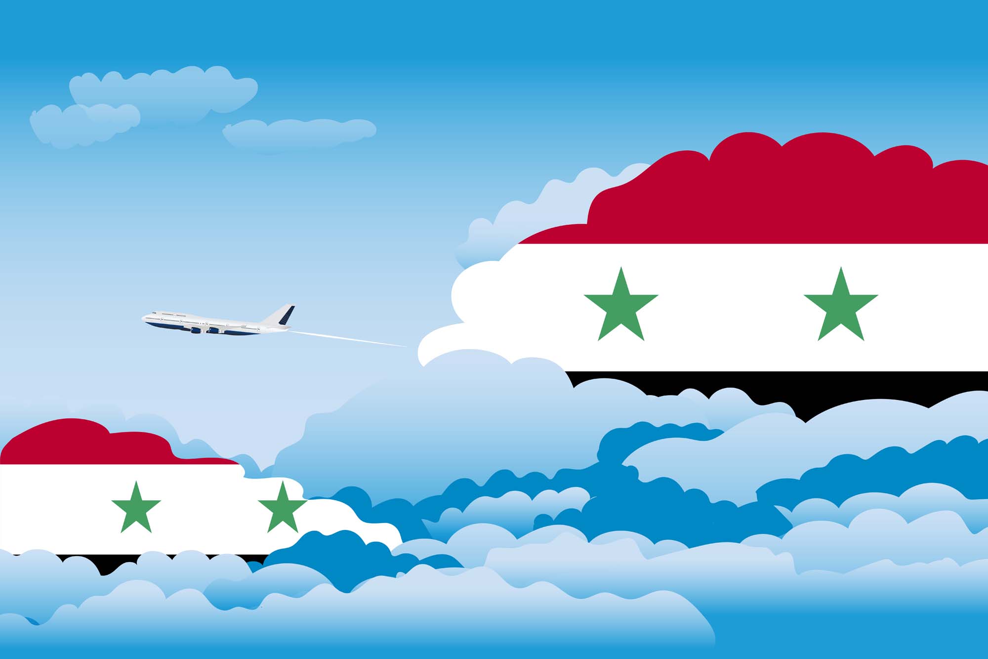 Syria Day Clouds Blanket Throw image 2