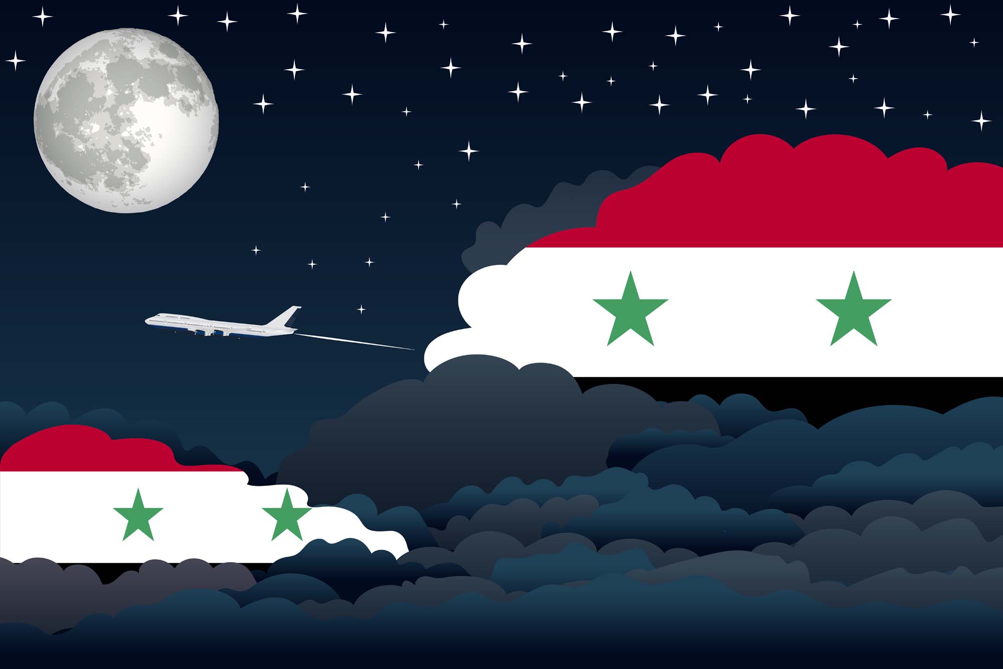 Syria Night Clouds Blanket Throw image 2
