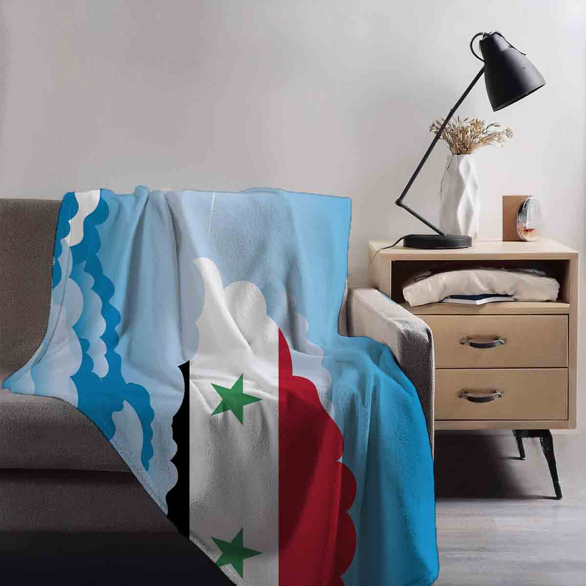 Syria Day Clouds Blanket Throw