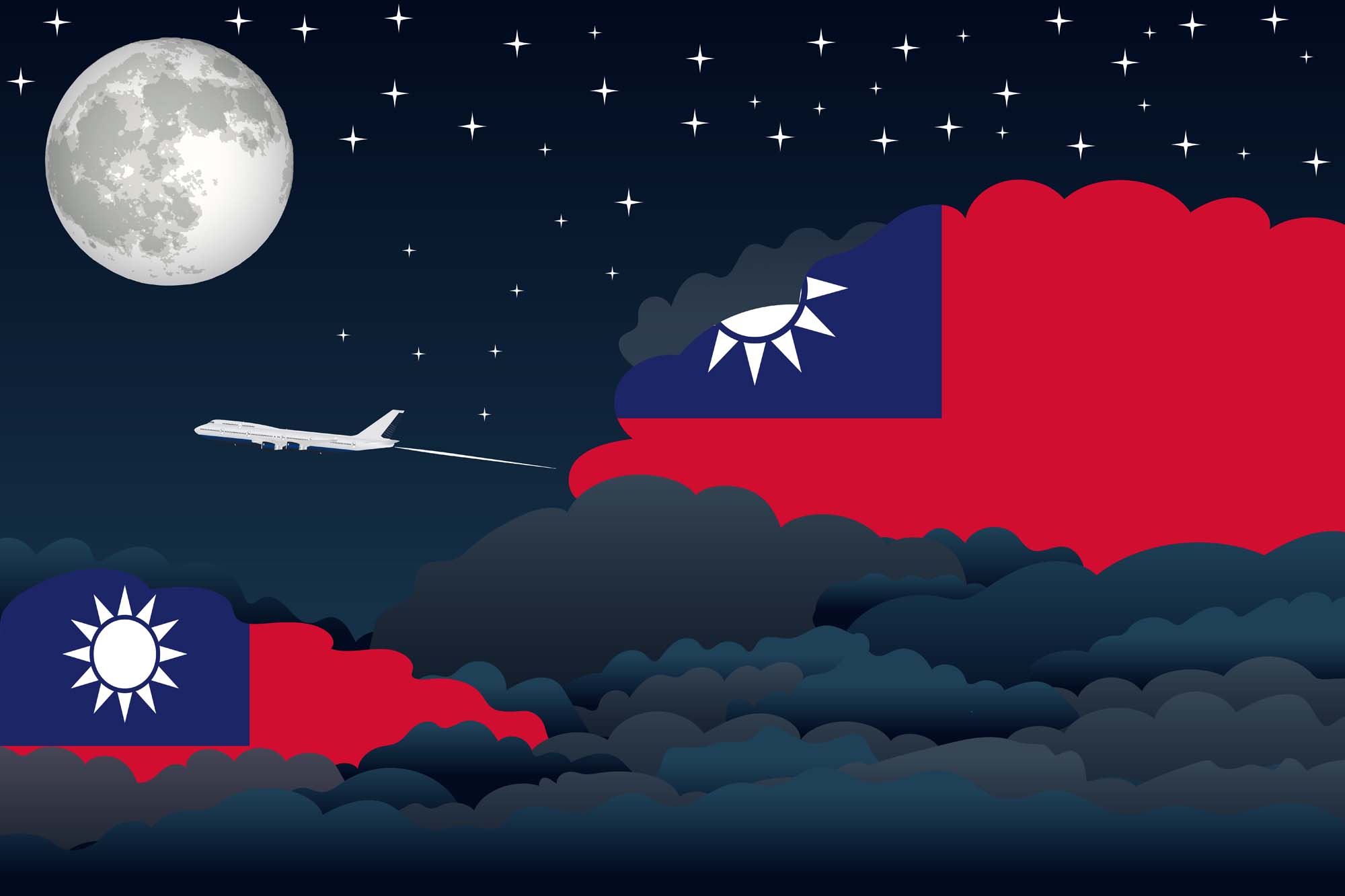 Taiwan Night Clouds Blanket Throw image 2