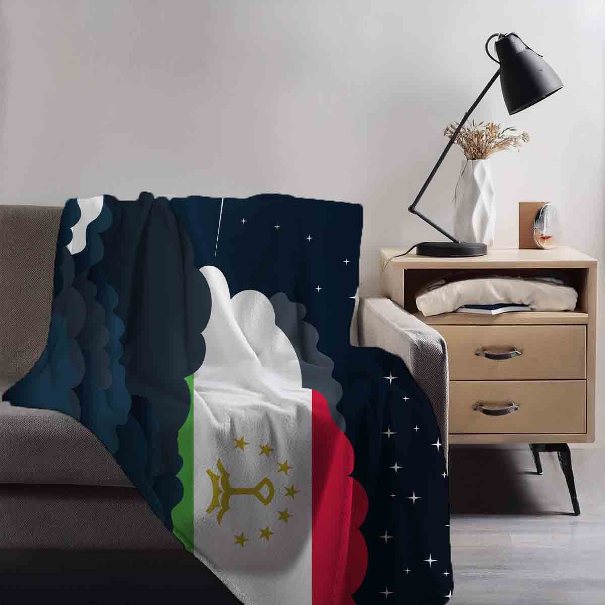 Tajikistan Night Clouds Blanket Throw