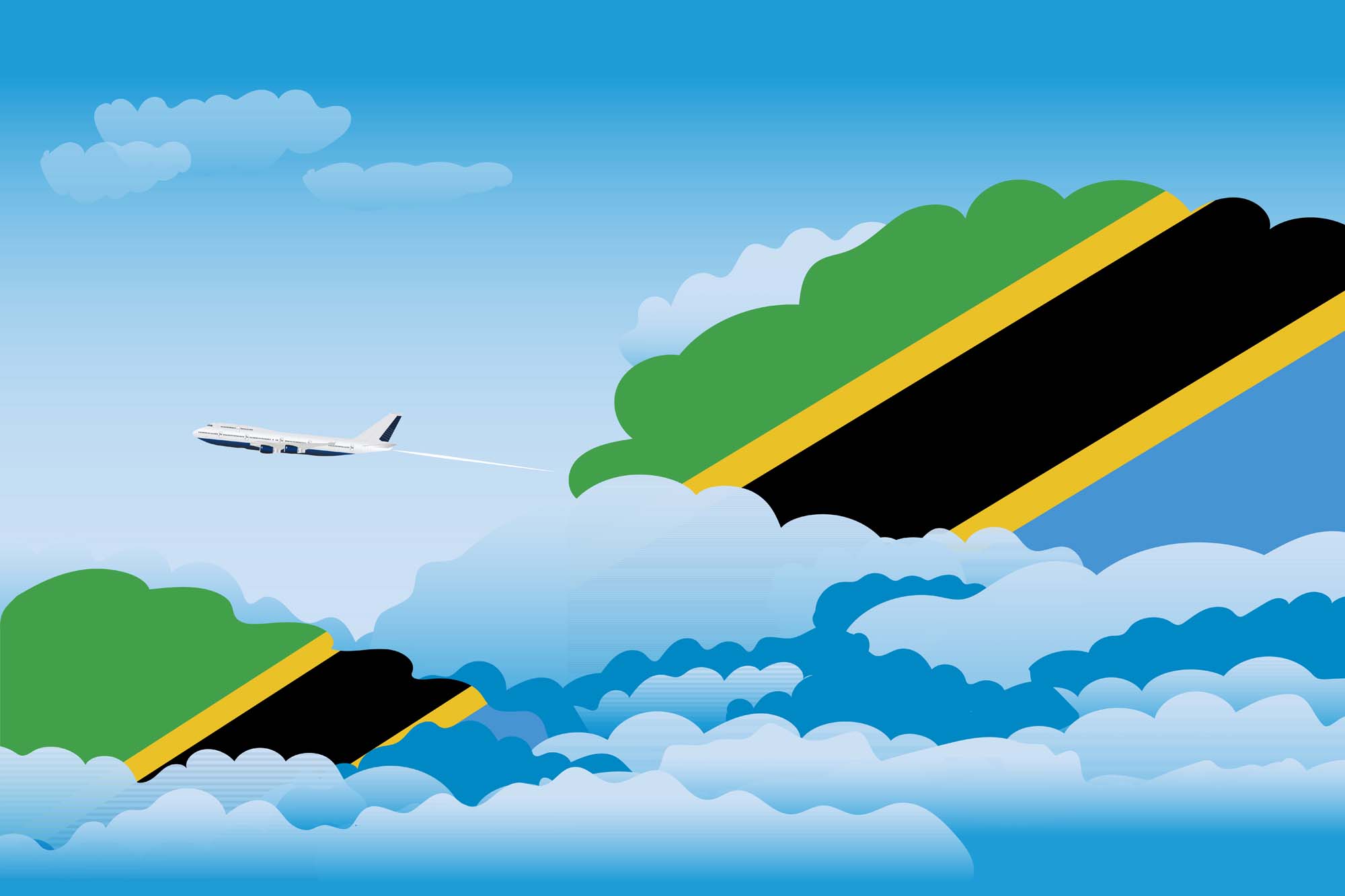 Tanzania Day Clouds Blanket Throw image 2
