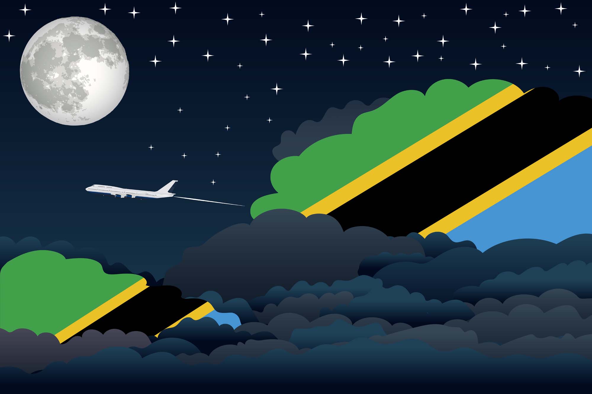 Tanzania Night Clouds Blanket Throw image 2