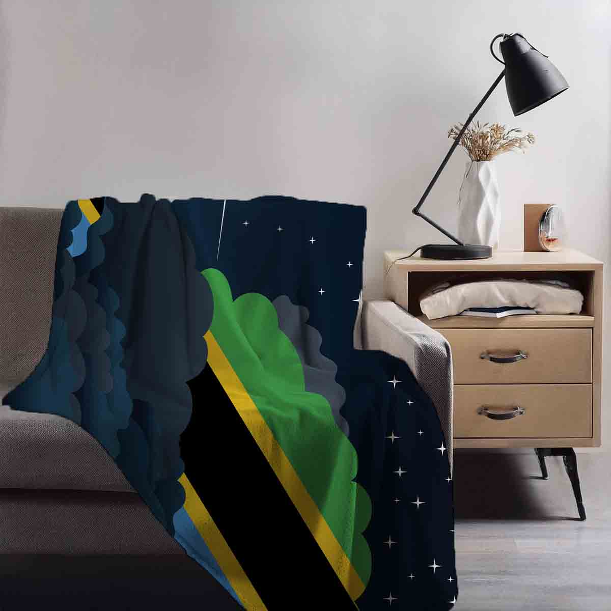 Tanzania Night Clouds Blanket Throw