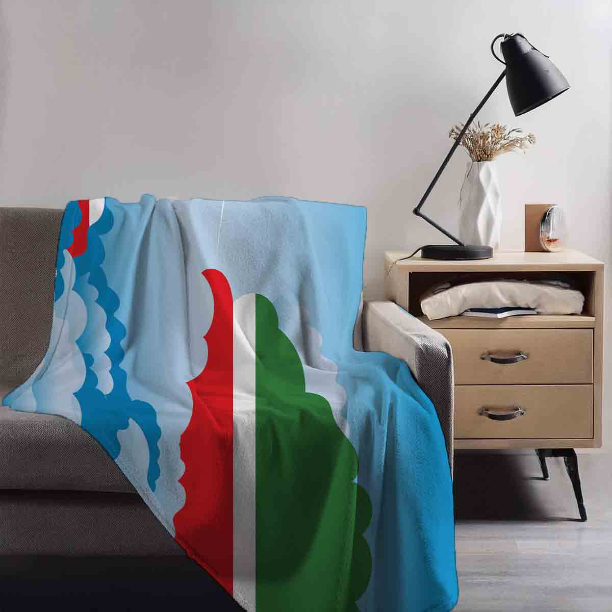 Tatarstan Day Clouds Blanket Throw