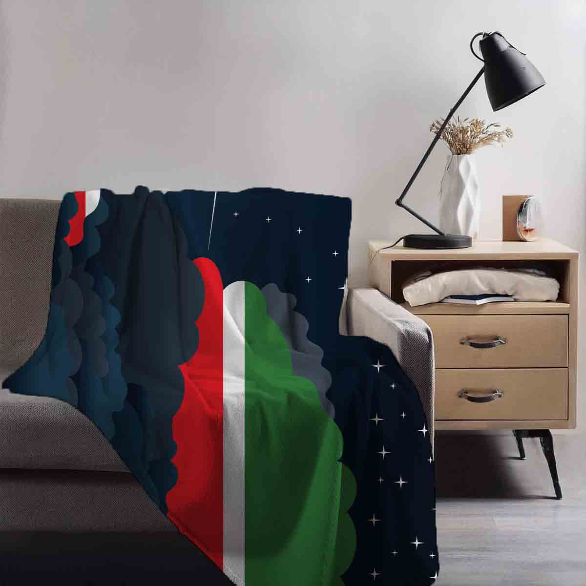 Tatarstan Night Clouds Blanket Throw