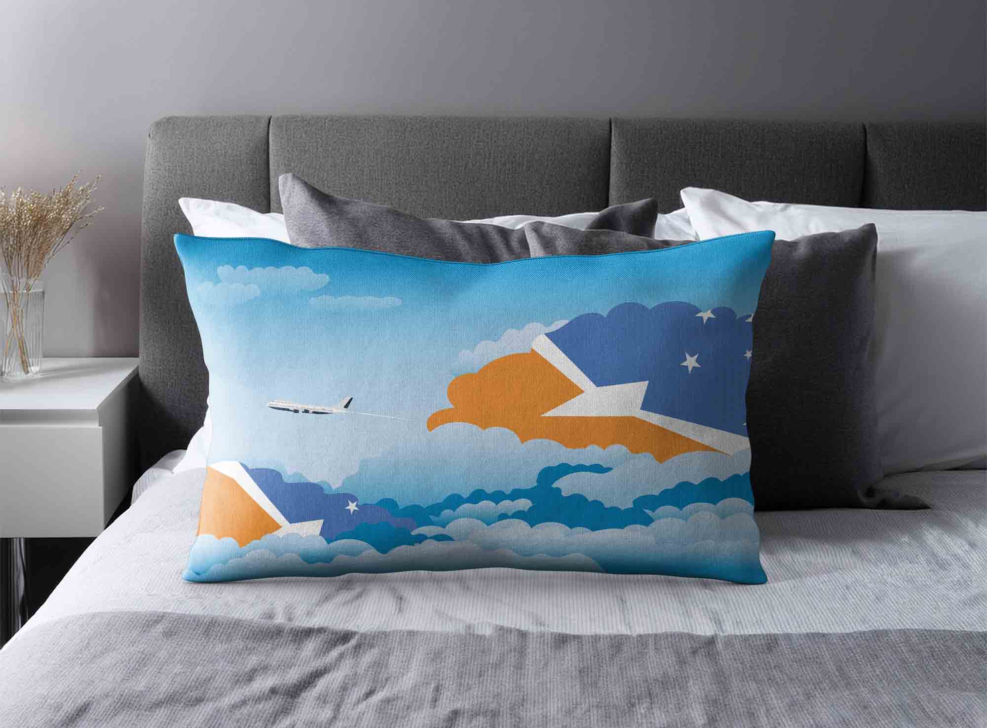 Tierra del Fuego Province Argentina World Airplane Day Clouds Square & Rectangle Pillow Cases | Aviation Sky Travel Decorative Throw Pillow Covers image 2