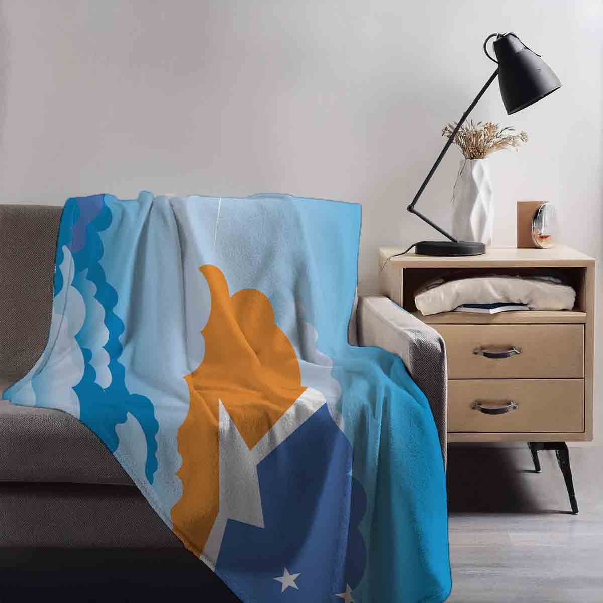 Tierra del Fuego Province Argentina Day Clouds Blanket Throw