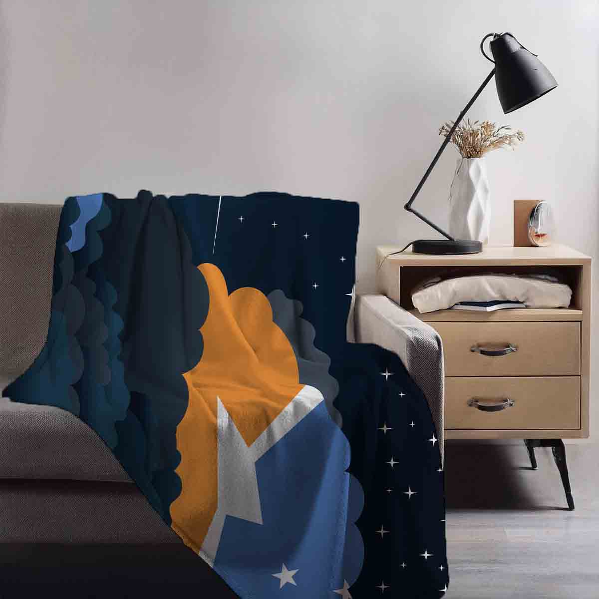 Tierra del Fuego Province Argentina Night Clouds Blanket Throw