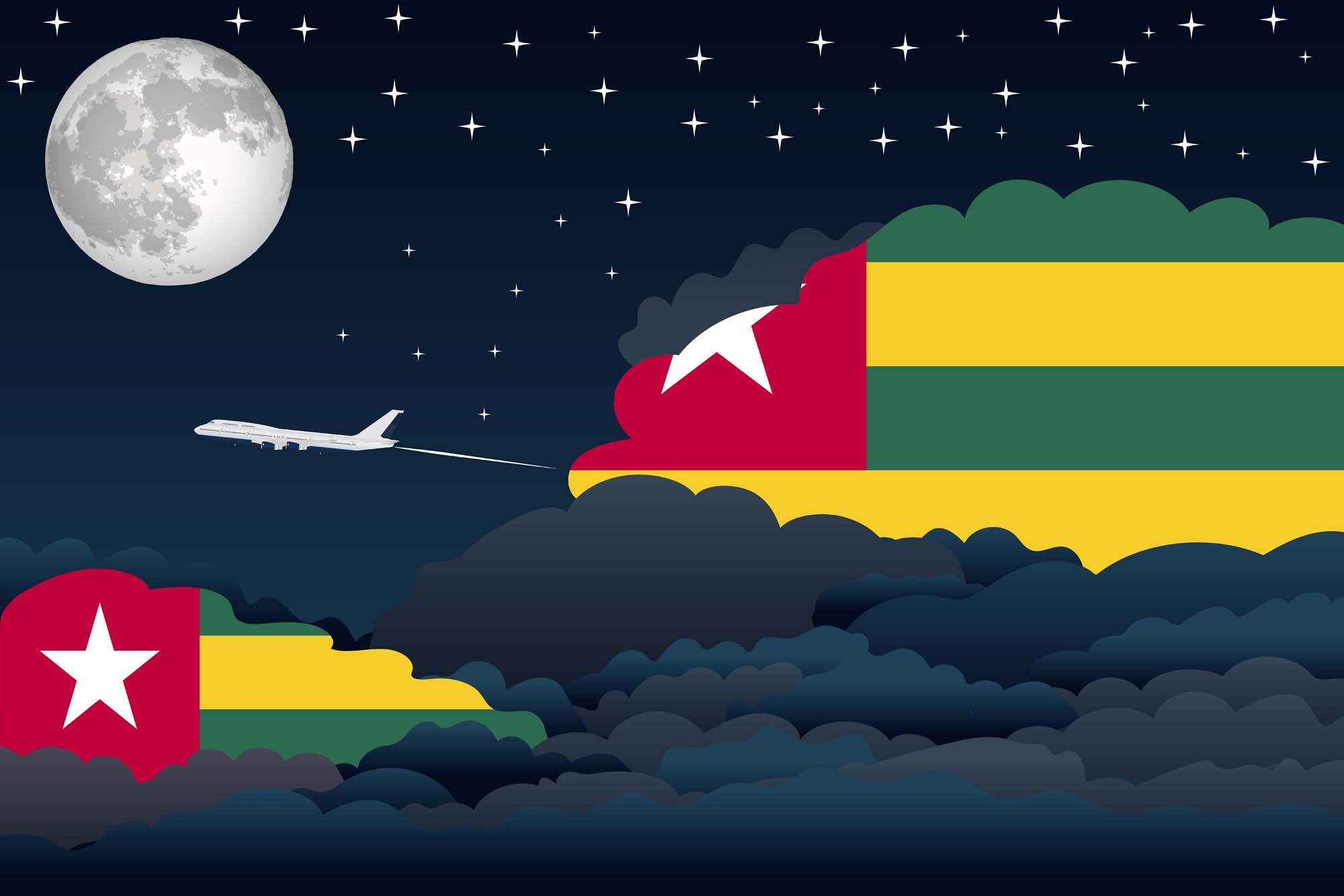 Togo Night Clouds Blanket Throw image 2