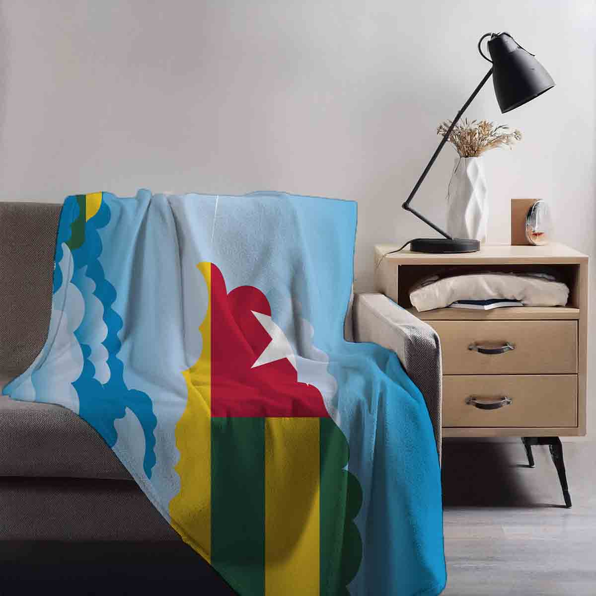 Togo Day Clouds Blanket Throw