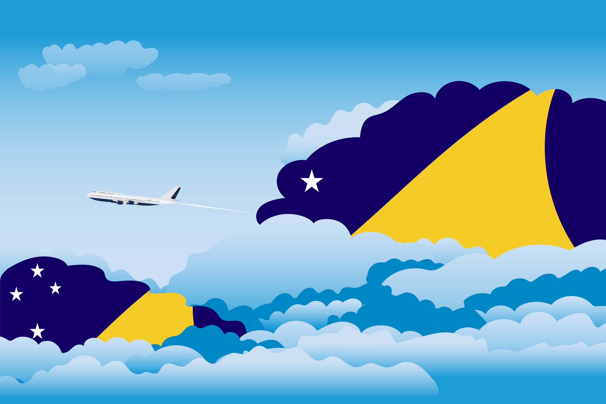 Tokelau Day Clouds Blanket Throw image 2