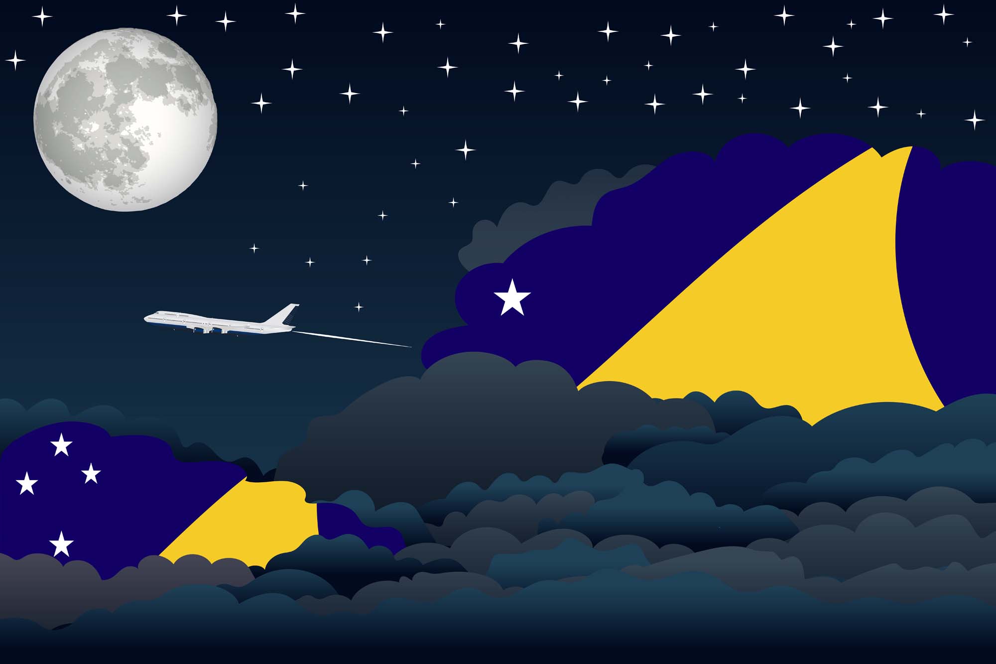 Tokelau Night Clouds Blanket Throw image 2