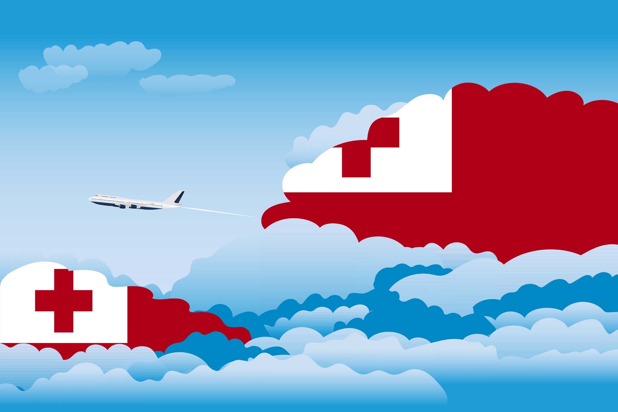Tonga Day Clouds Blanket Throw image 2