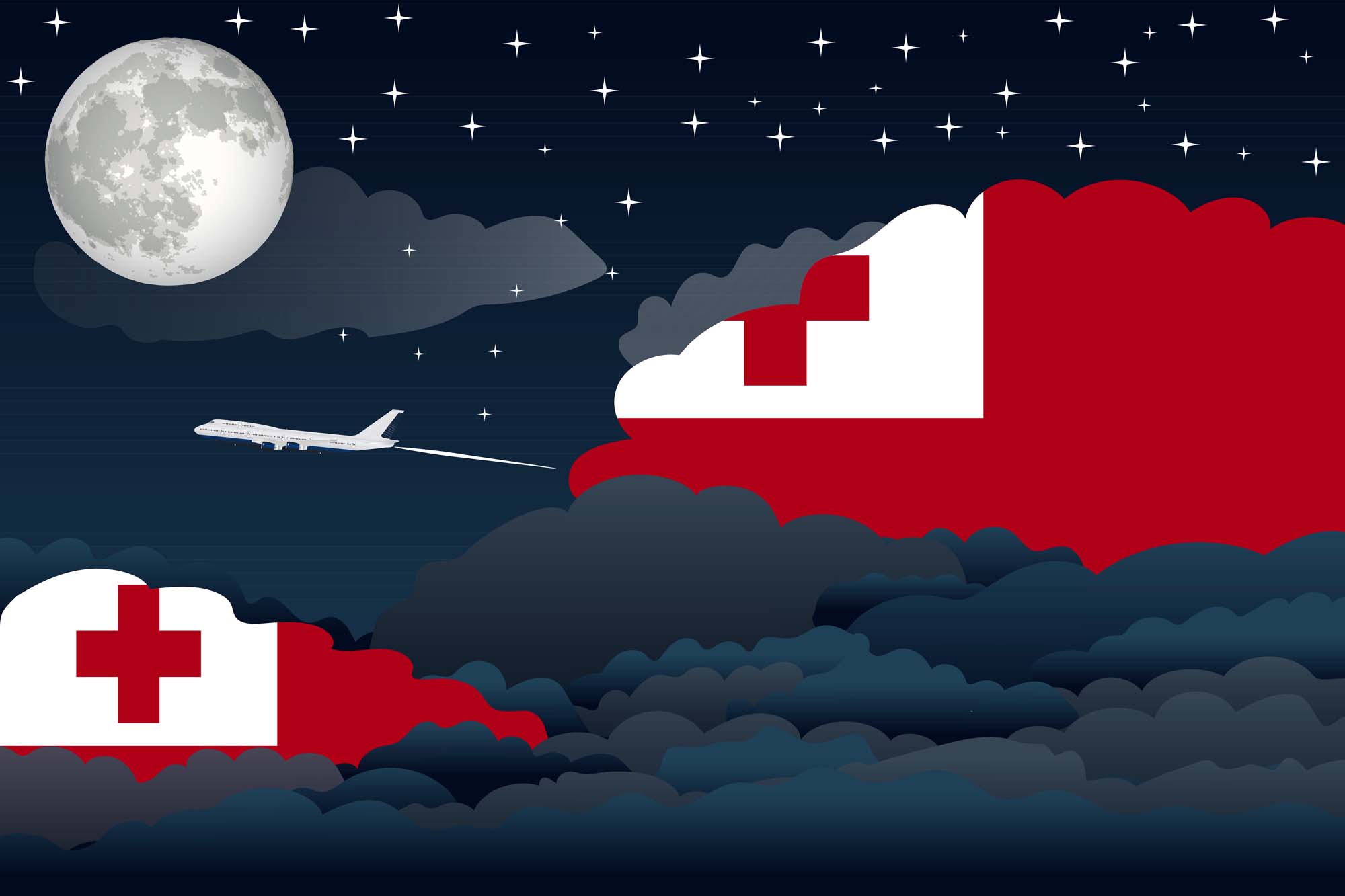 Tonga Night Clouds Blanket Throw image 2