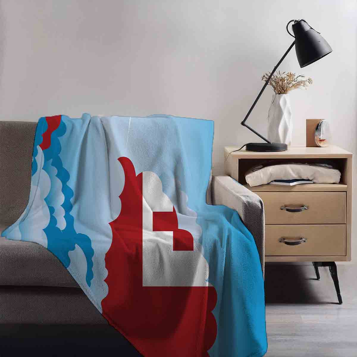 Tonga Day Clouds Blanket Throw