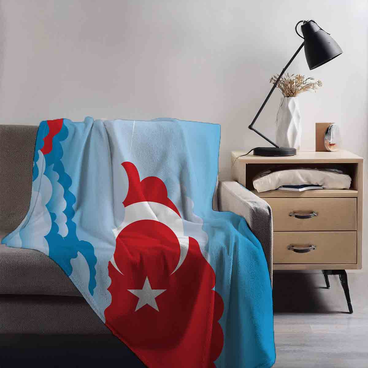 Turkey Day Clouds Blanket Throw