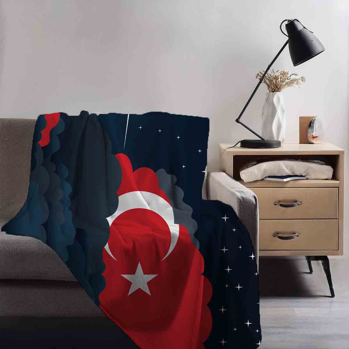 Turkey Night Clouds Blanket Throw