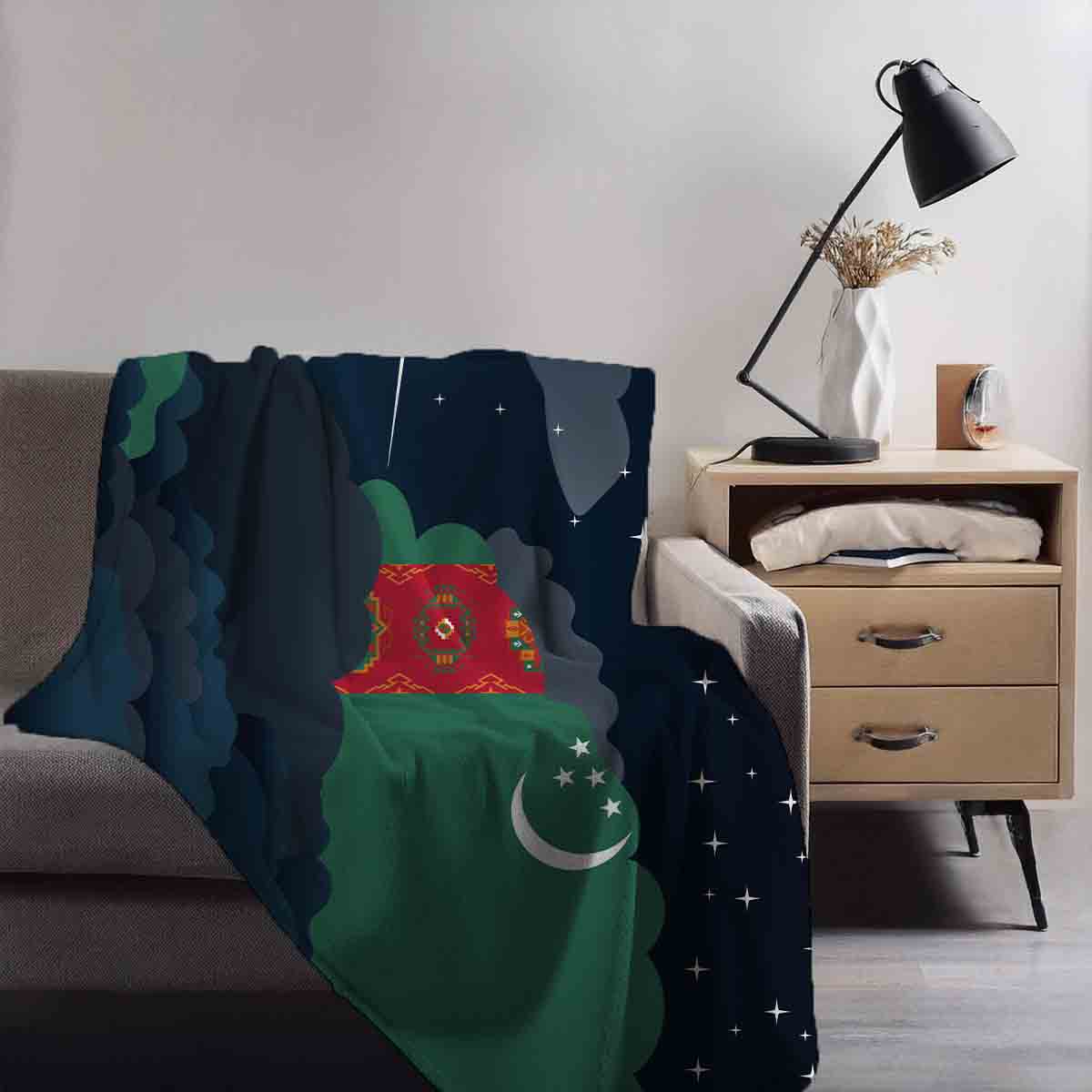 Turkmenistan Night Clouds Blanket Throw