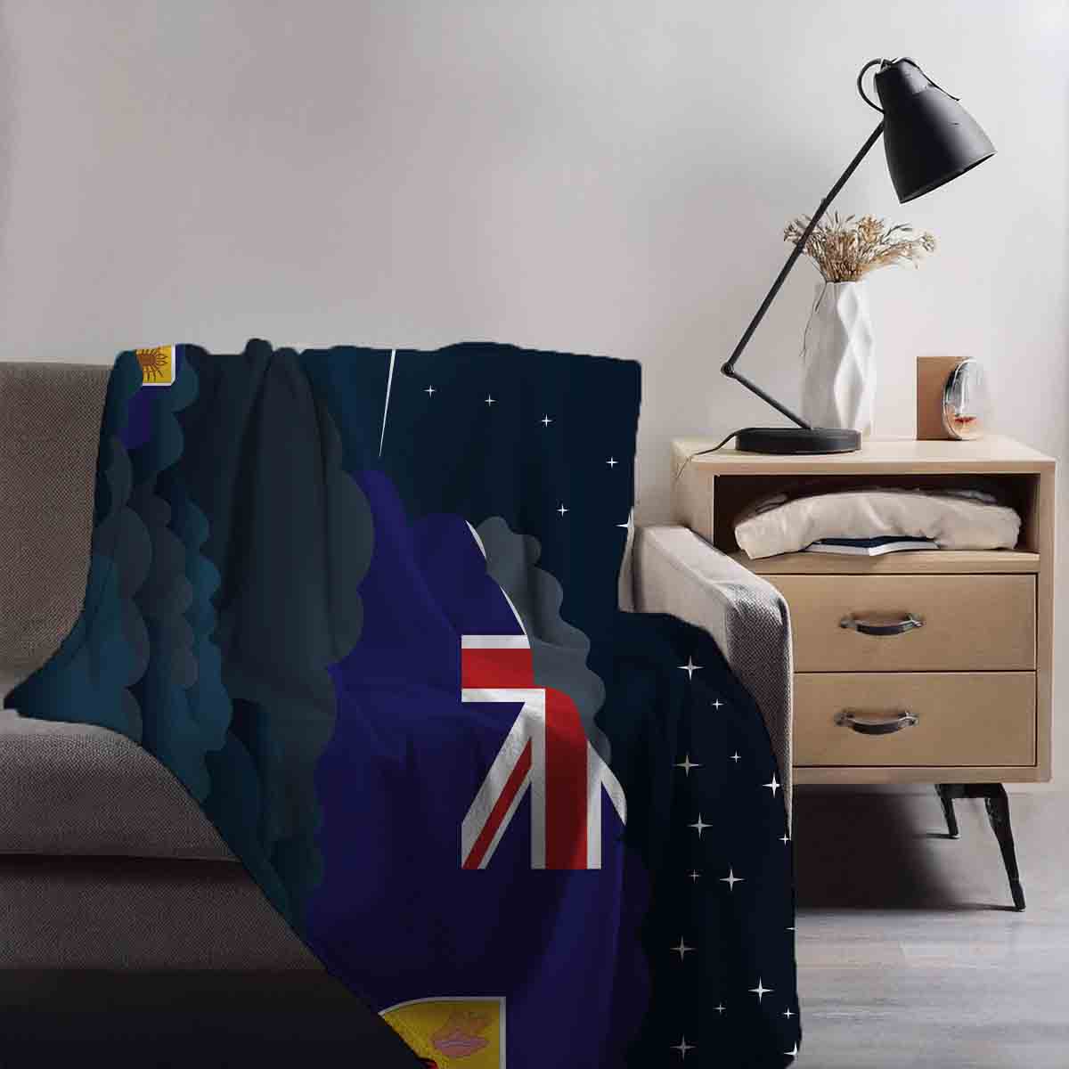 Turks Case and Caicos Islands Night Clouds Blanket Throw