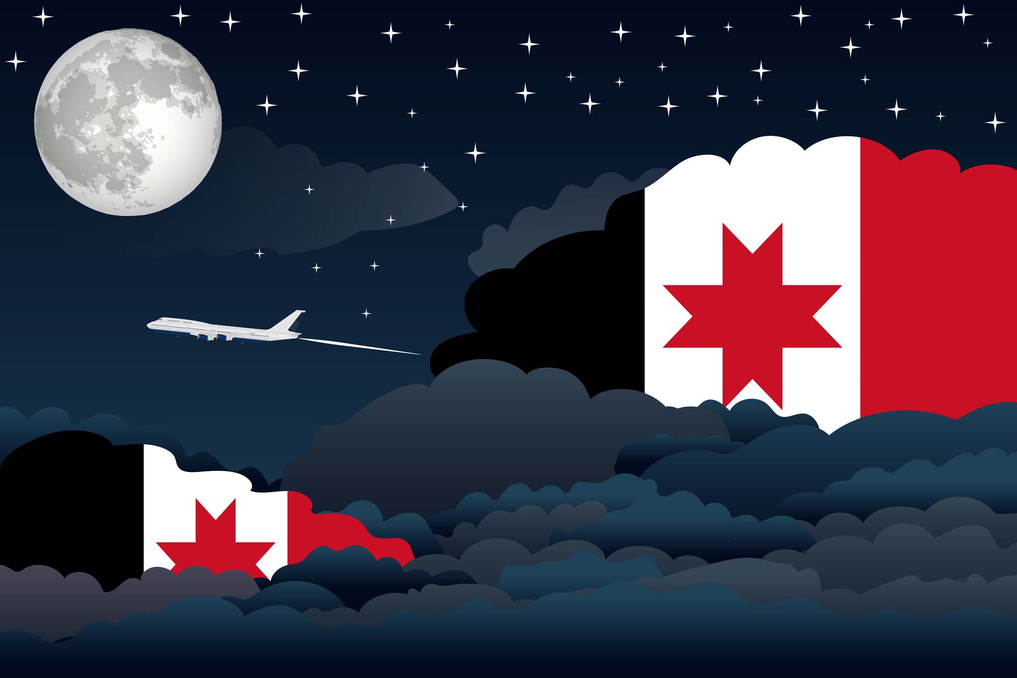 Udmurtia Night Clouds Blanket Throw image 2