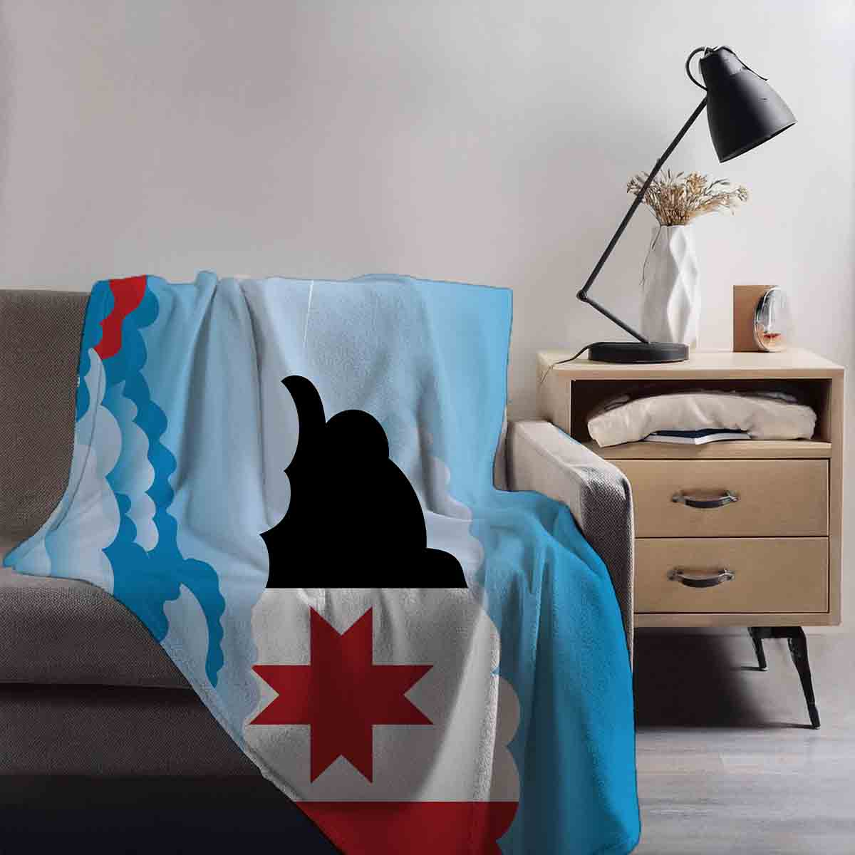 Udmurtia Day Clouds Blanket Throw