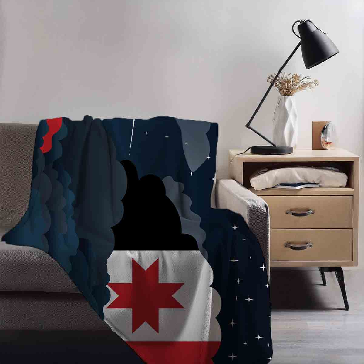 Udmurtia Night Clouds Blanket Throw