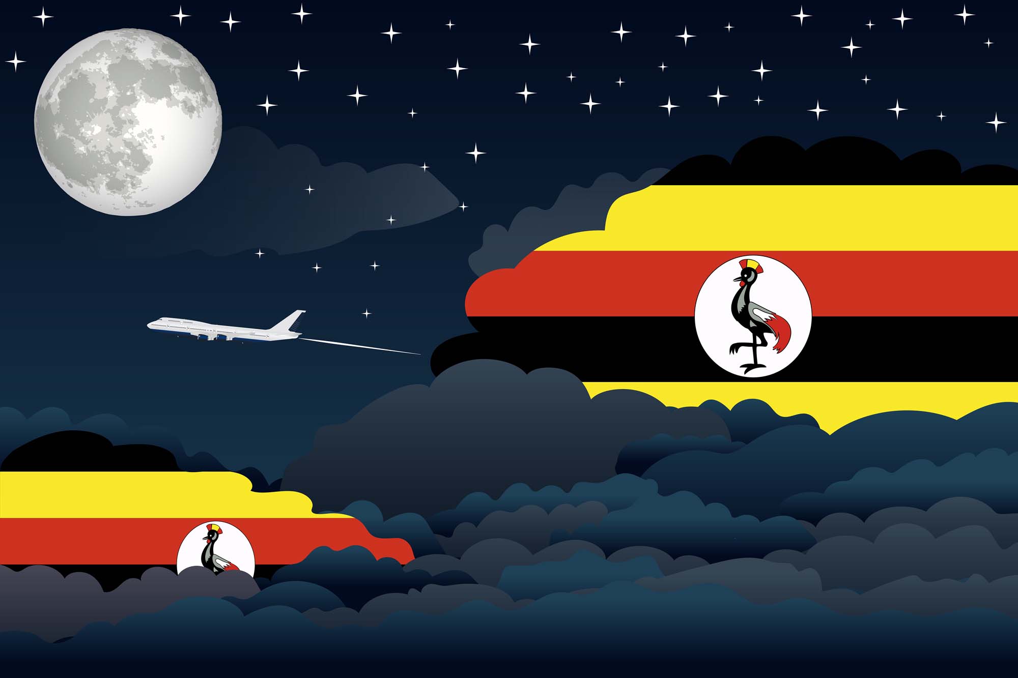 Uganda Night Clouds Blanket Throw image 2
