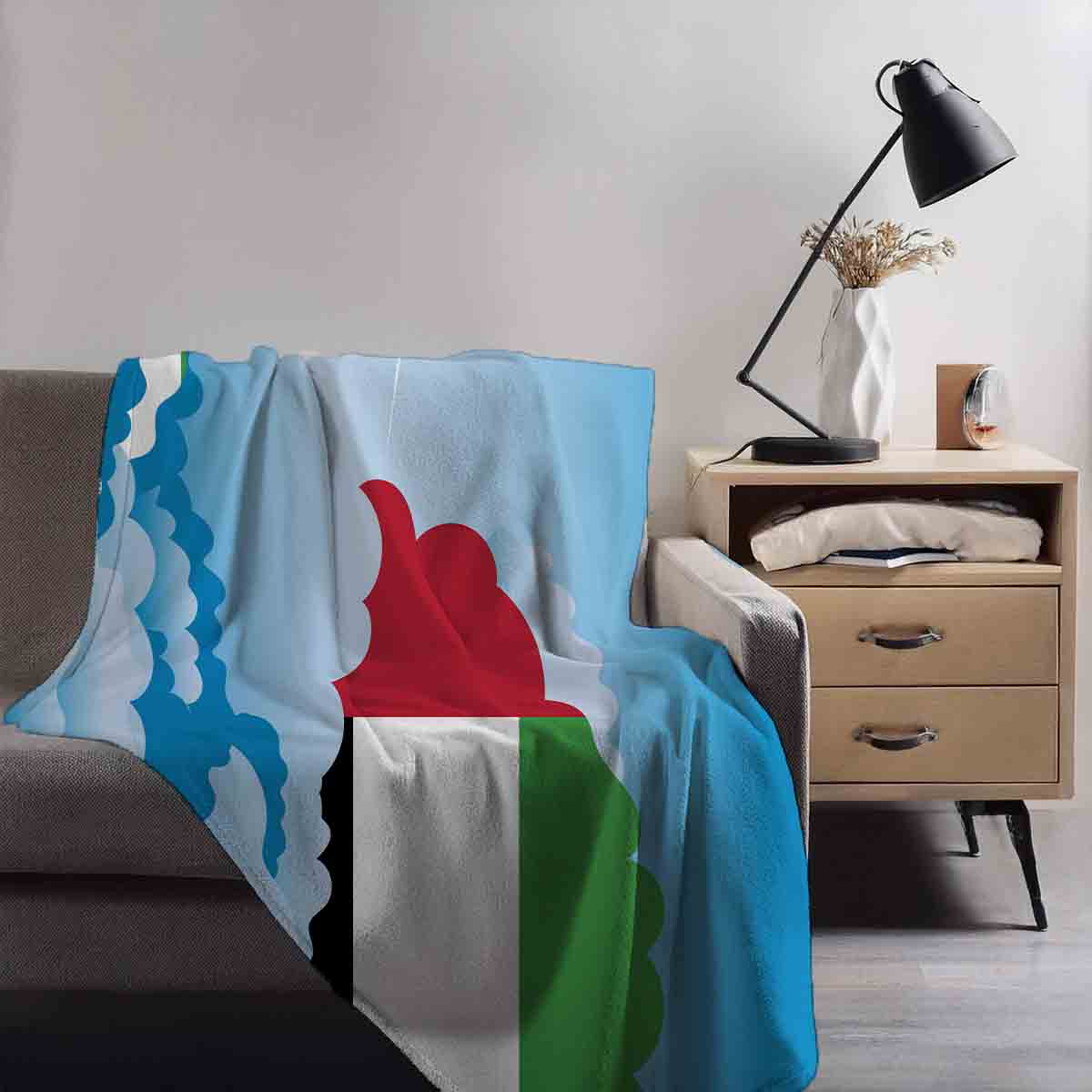 United Arab Emirates Day Clouds Blanket Throw