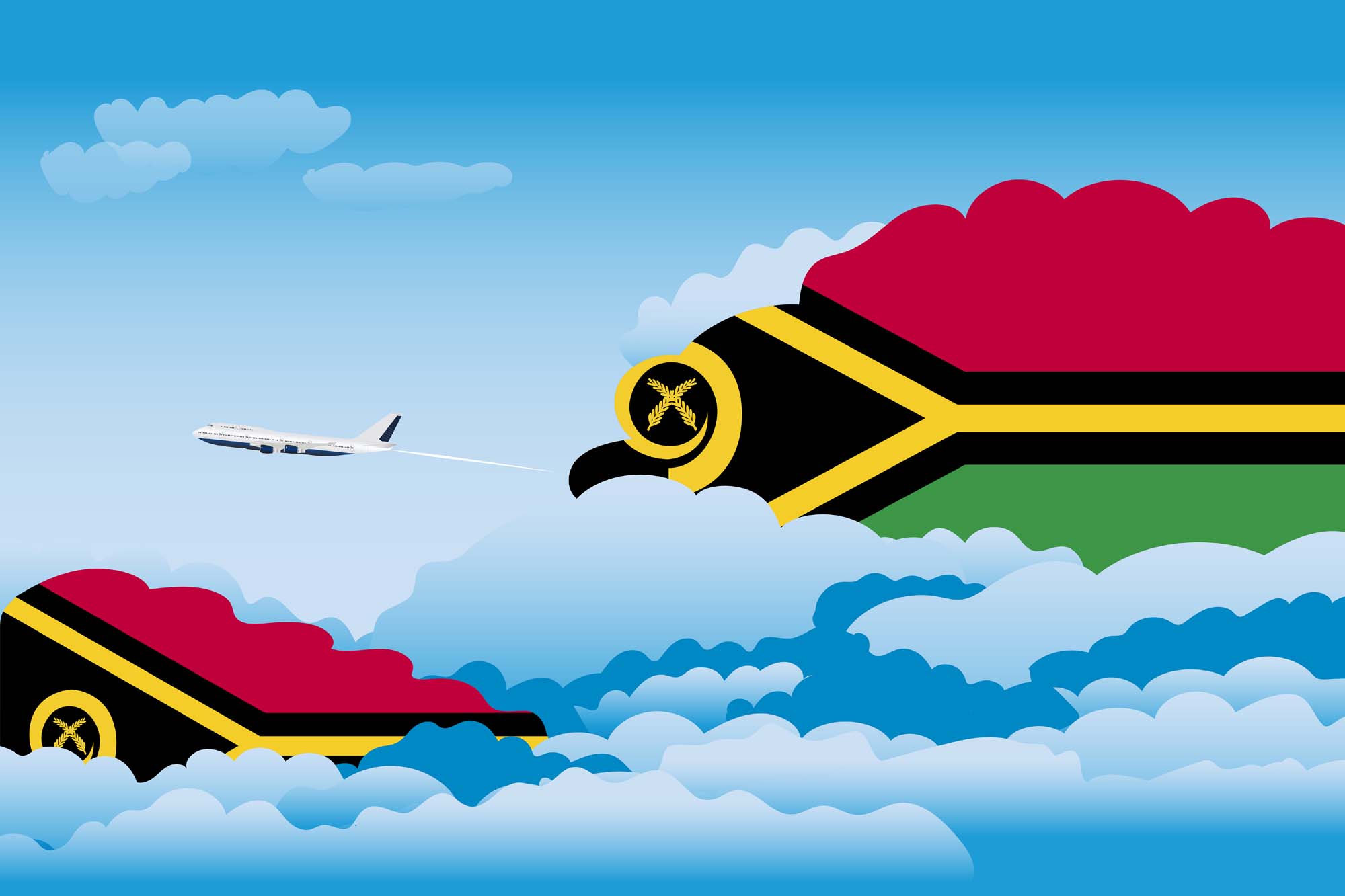 Vanuatu Day Clouds Blanket Throw image 2