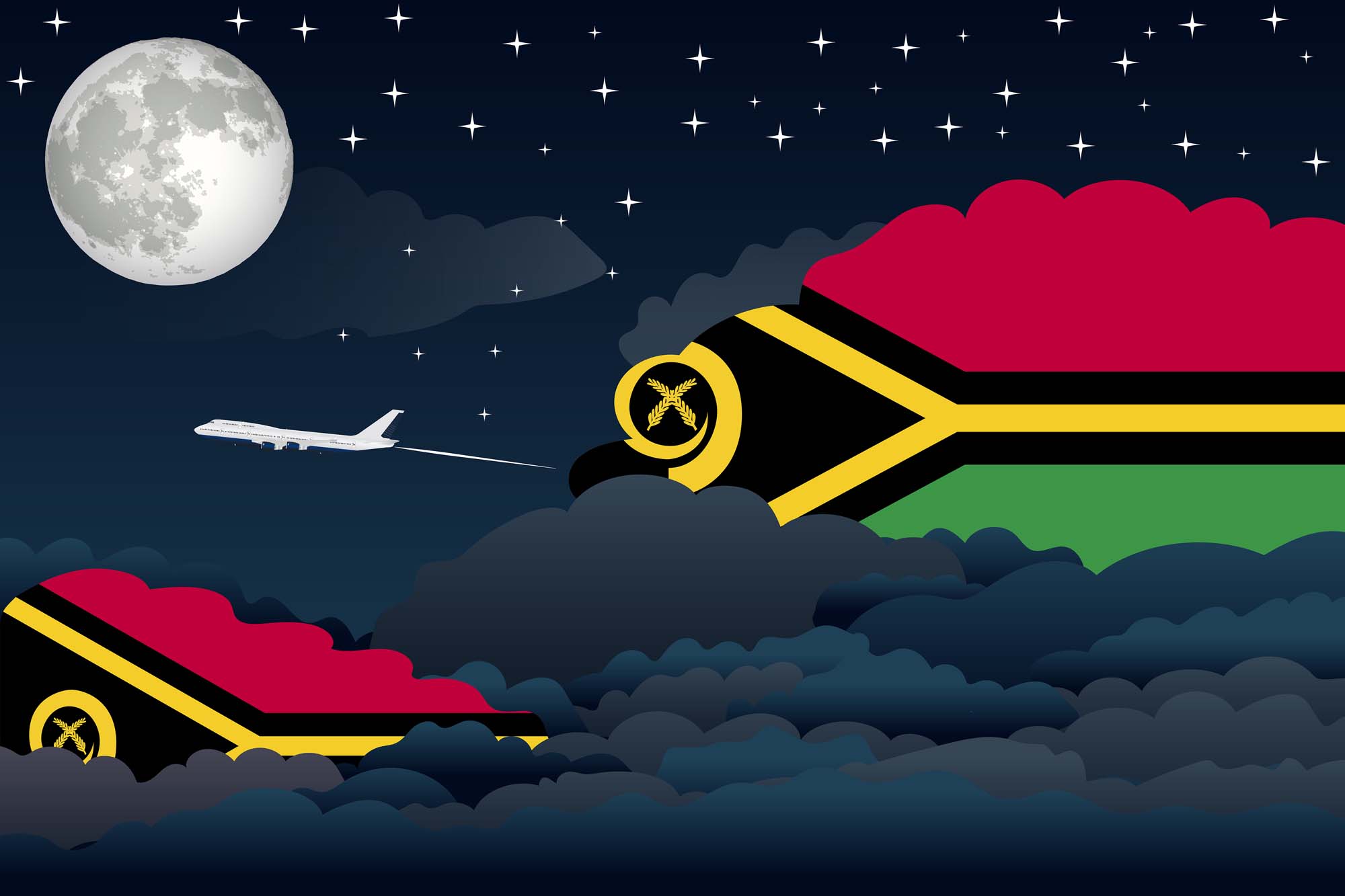 Vanuatu Night Clouds Blanket Throw image 2