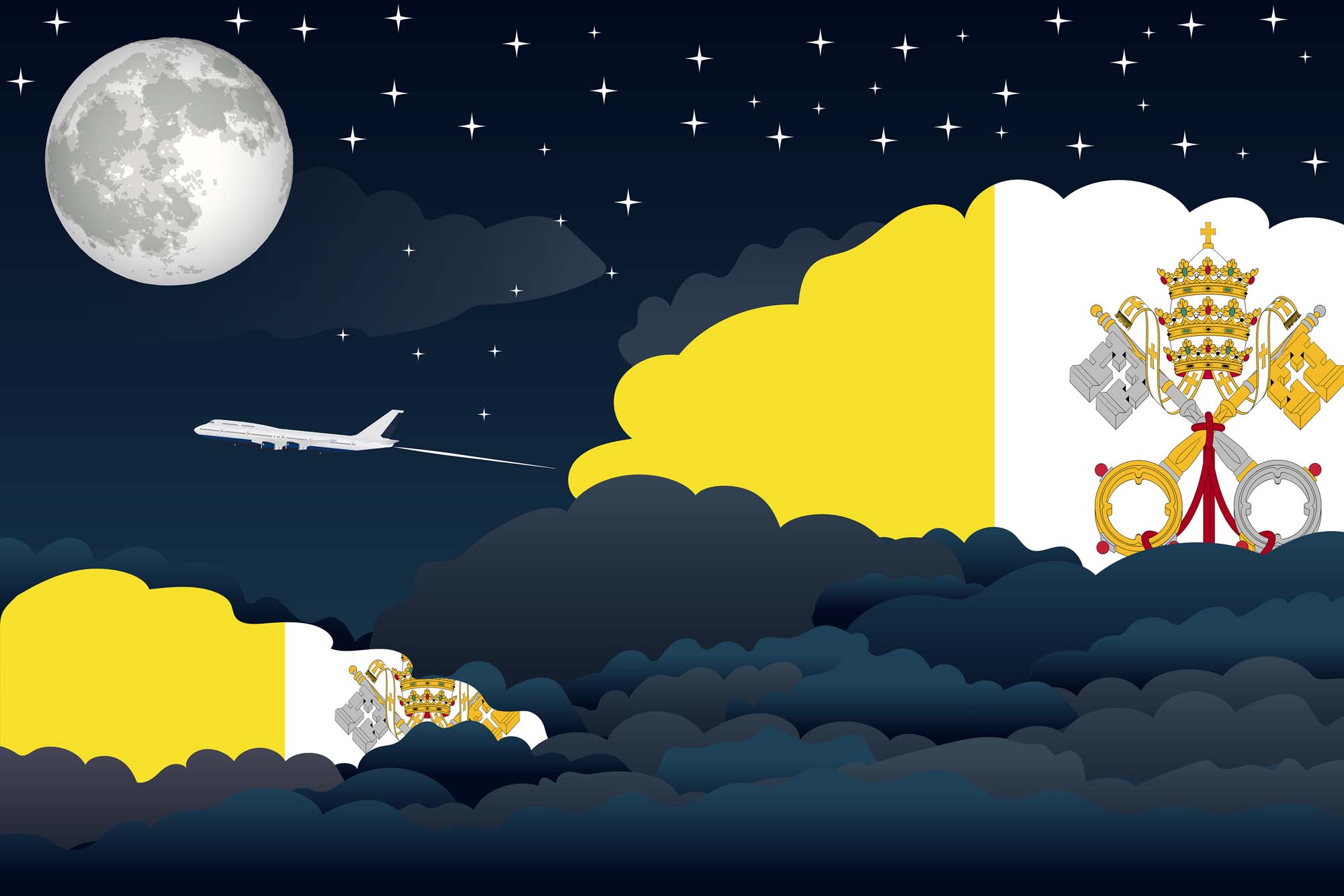 Vatican City Holy See Night Clouds Blanket Throw image 2