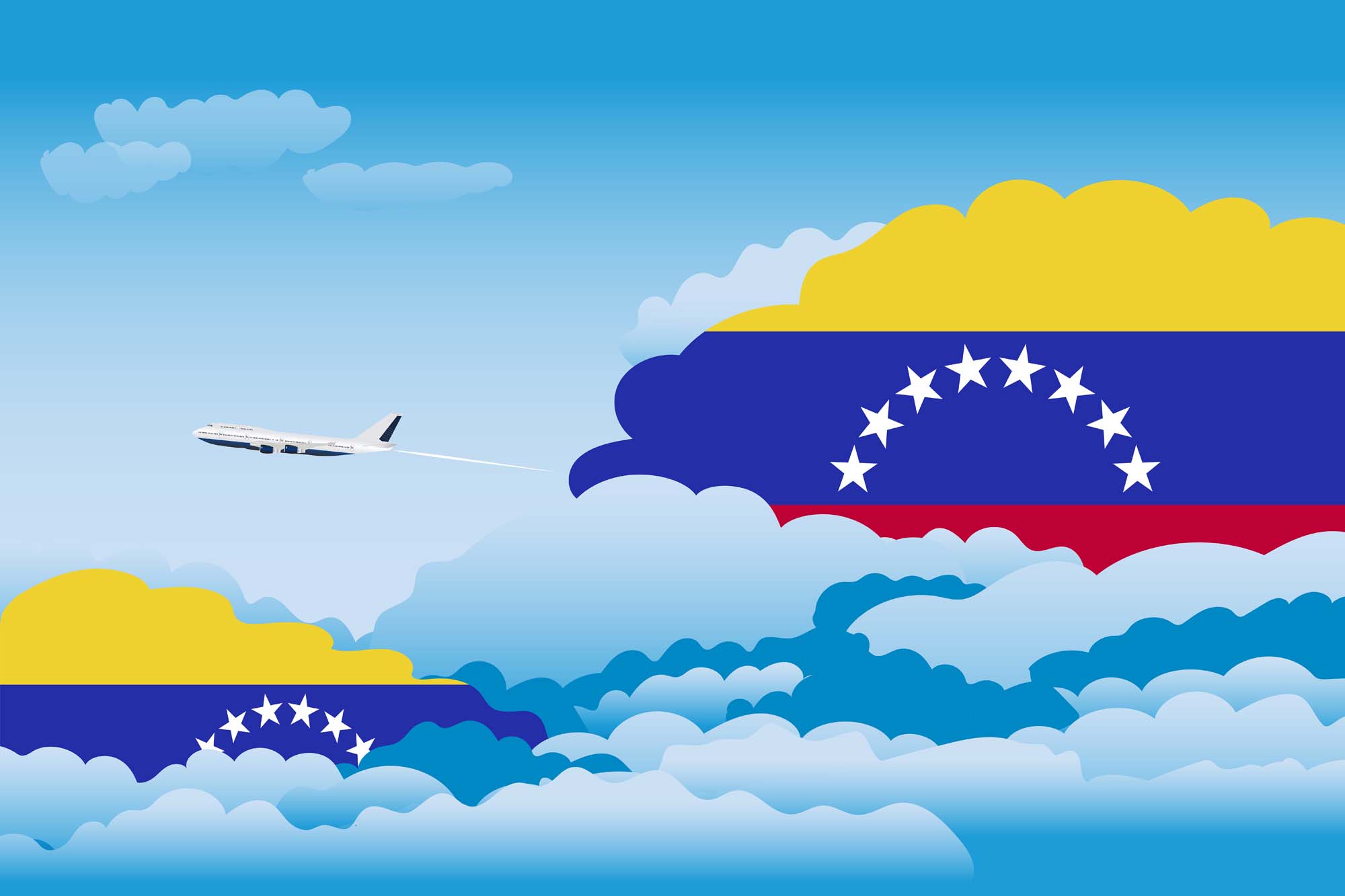 Venezuela Day Clouds Blanket Throw image 2