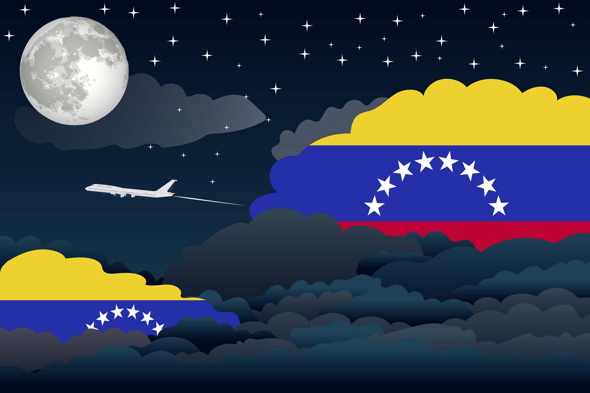 Venezuela Night Clouds Blanket Throw image 2