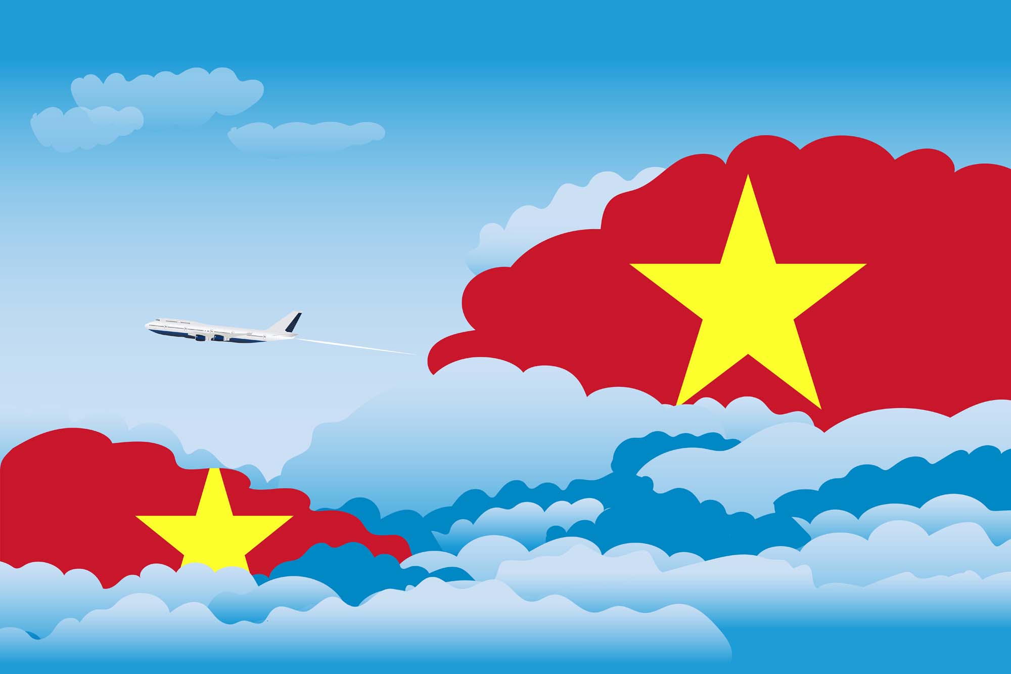 Vietnam Day Clouds Blanket Throw image 2