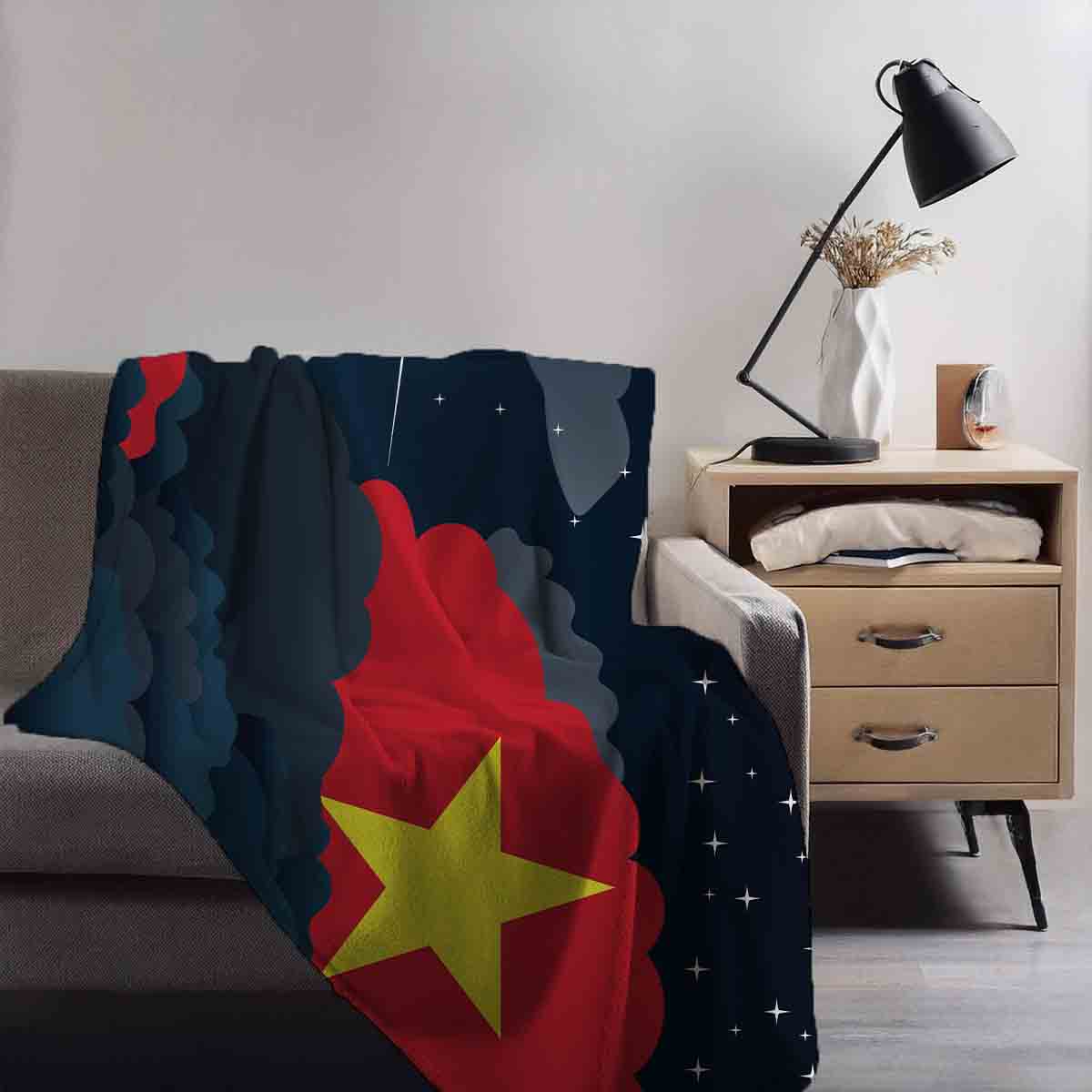 Vietnam Night Clouds Blanket Throw