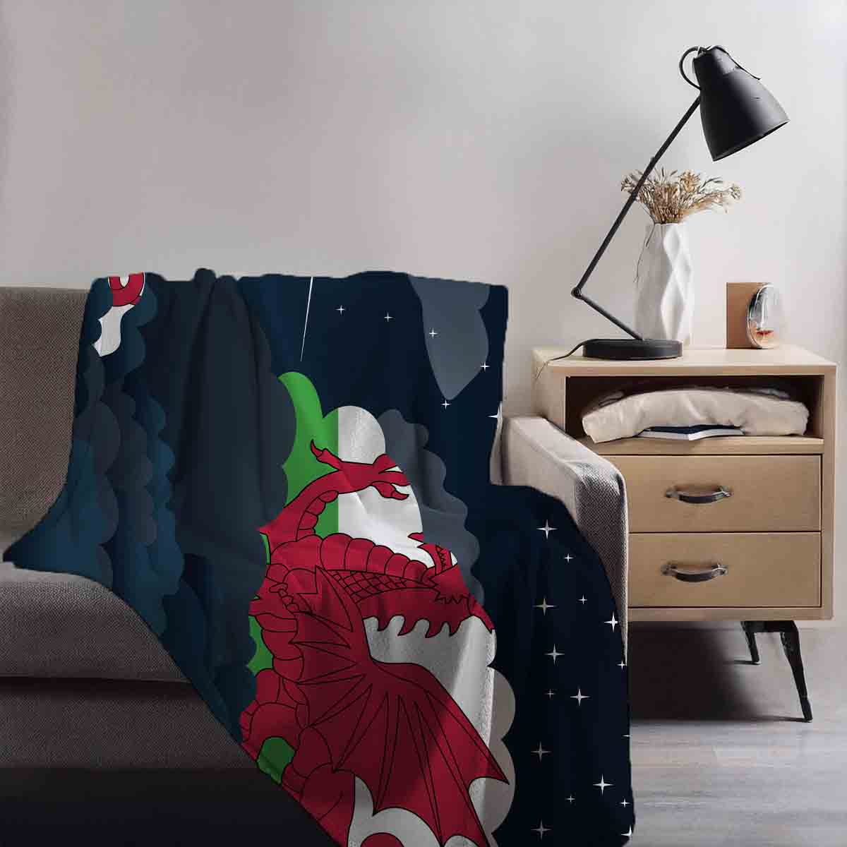 Wales Night Clouds Blanket Throw