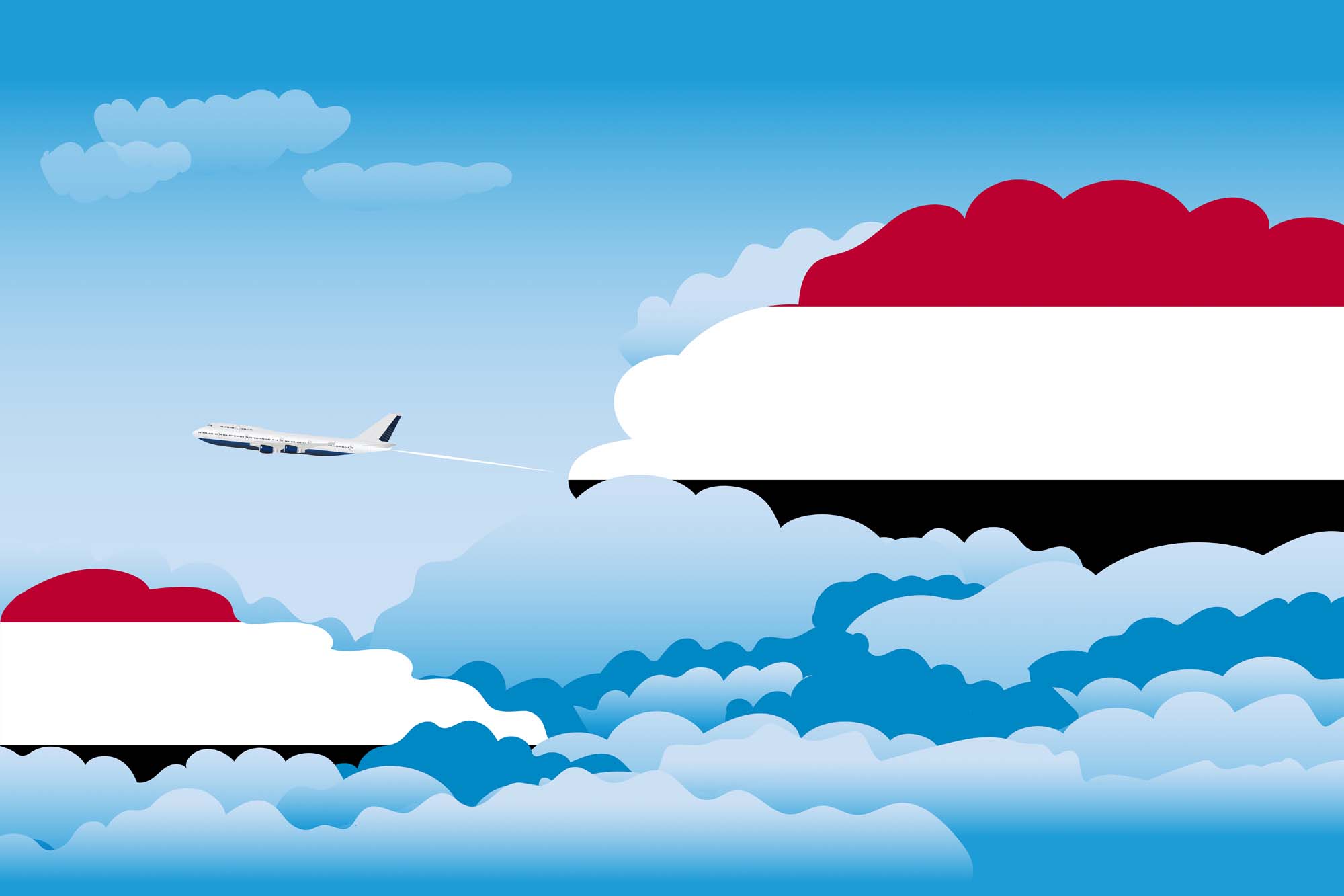 Yemen Day Clouds Blanket Throw image 2
