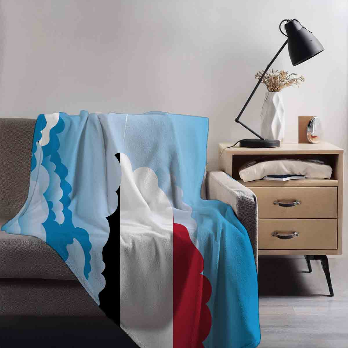 Yemen Day Clouds Blanket Throw