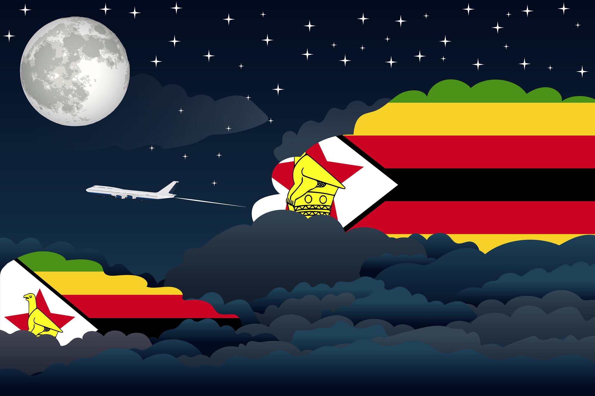 Zimbabwe Night Clouds Blanket Throw image 2