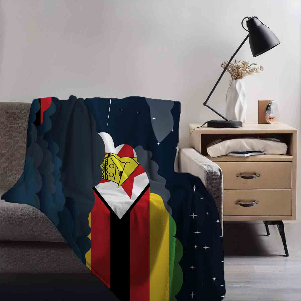 Zimbabwe Night Clouds Blanket Throw